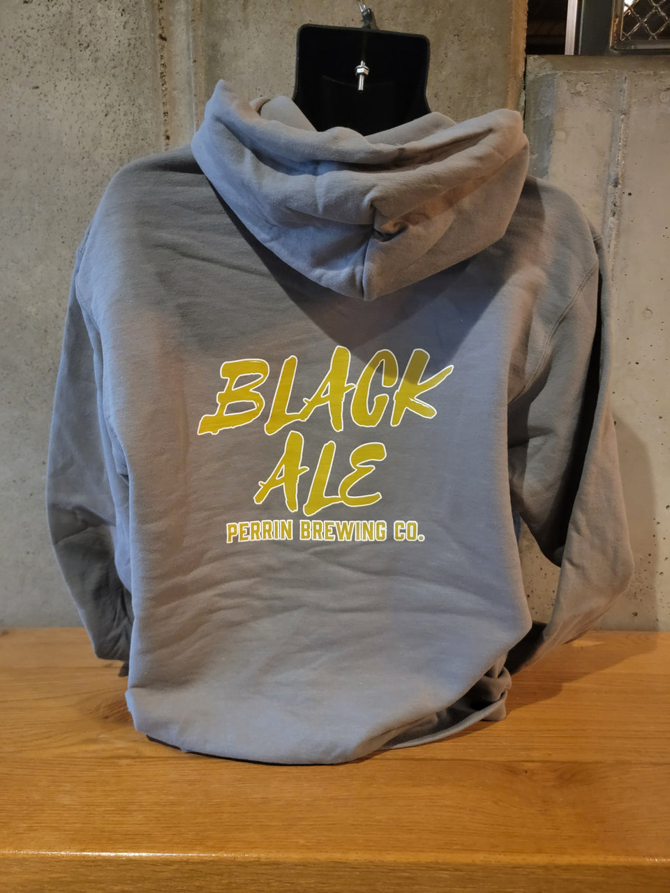 Stone Grey Black Ale Hooded Pullover