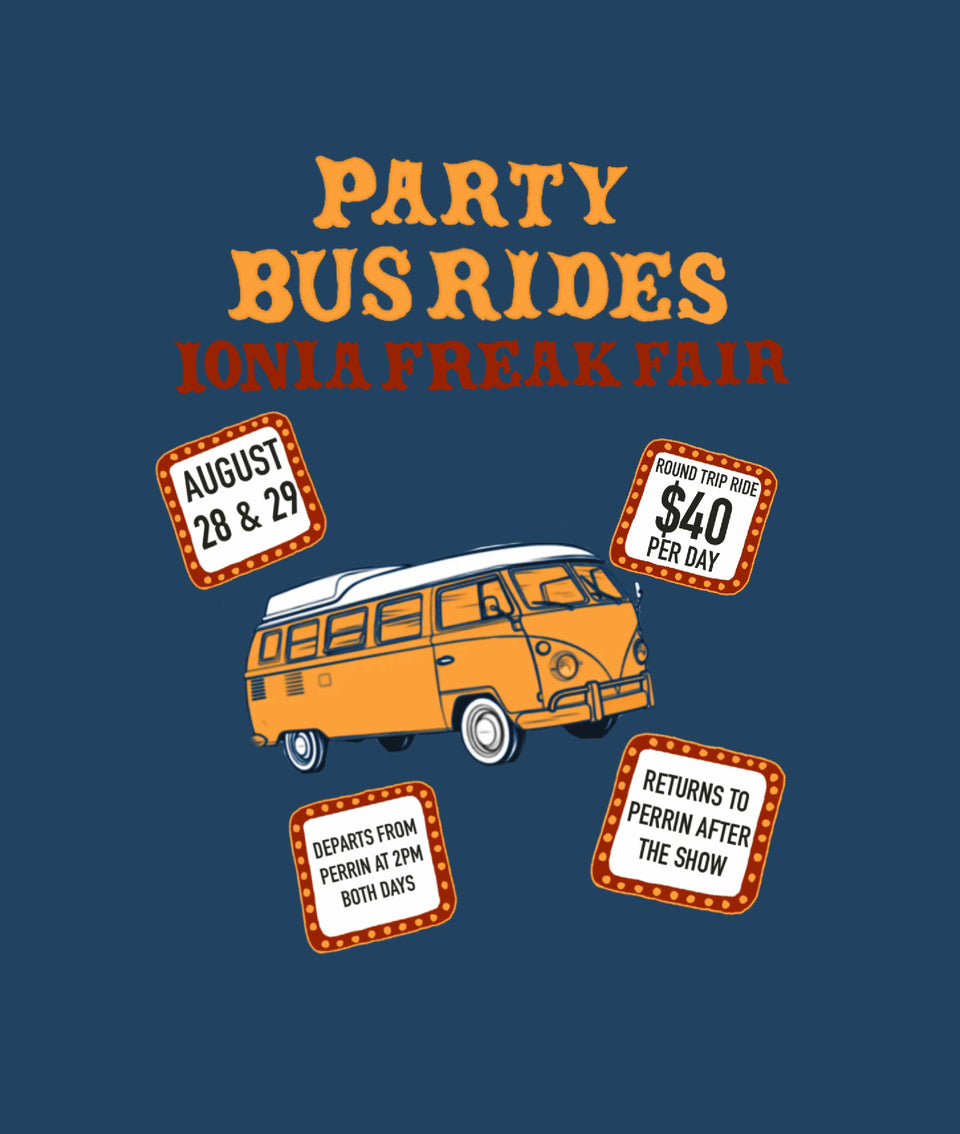 Ionia Freak Fair Party Bus Ride (SINGLE DAY)