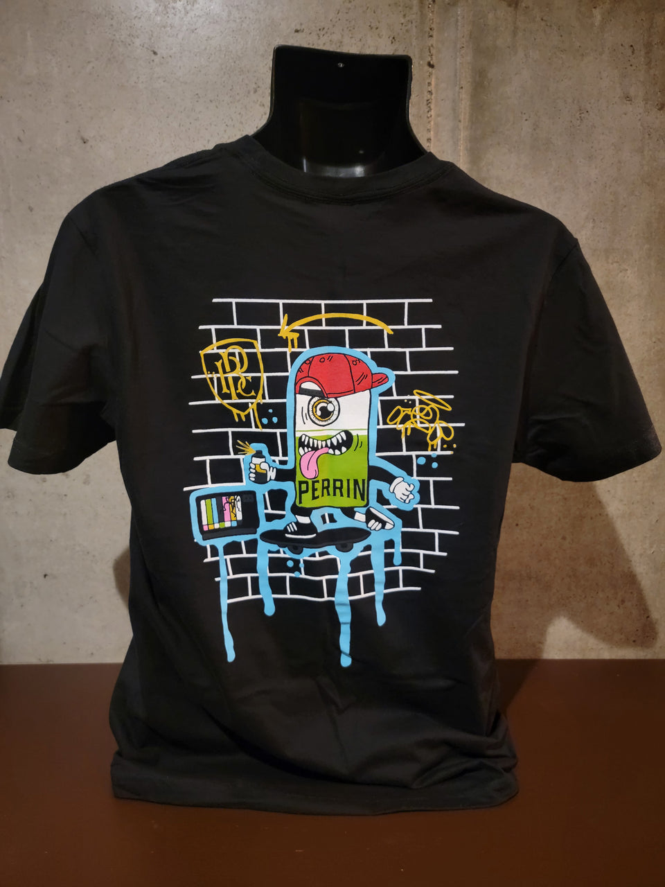 Black Perrin Graffiti Tee