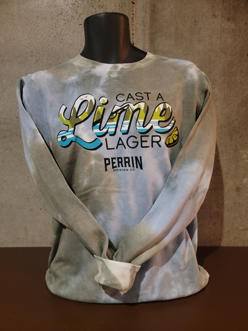 Cast A Lime Tie Dye Cloud Crewneck